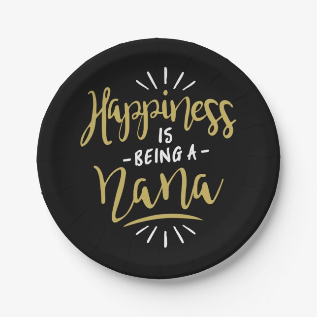 Happy Nana Paper Plate (Front)