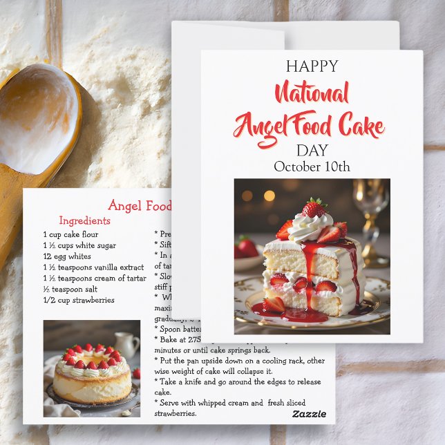 Happy National Angel Food Cake Day!  Recipe Card (Creator Uploaded)
