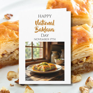Happy National Baklava Day November 17th Card