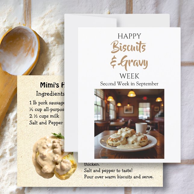 Happy National Biscuits and Gravy Week! Postcard (Creator Uploaded)