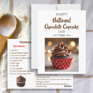 Happy National Chocolate Cupcake Day Card
