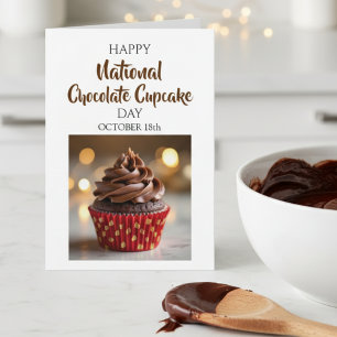 Happy National Chocolate Cupcake Day Card