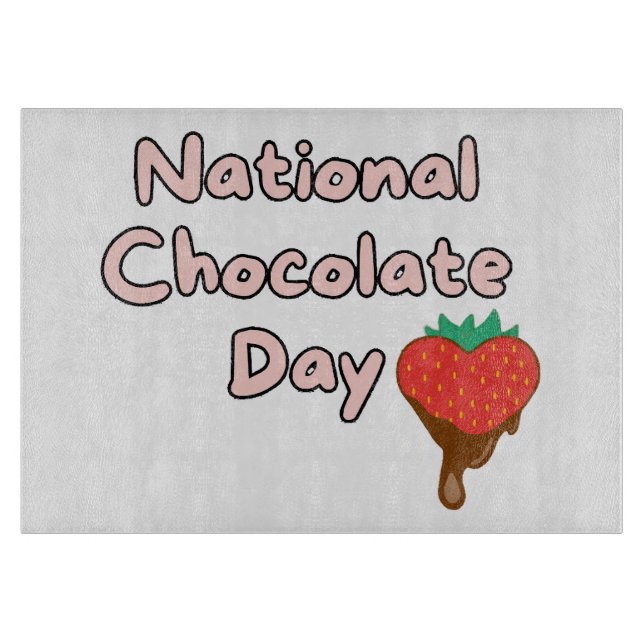 Happy national chocolate day cutting board (Front)