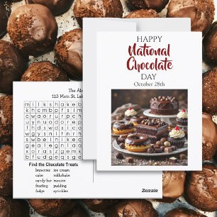 Happy National Chocolate Day   October 28th Postcard
