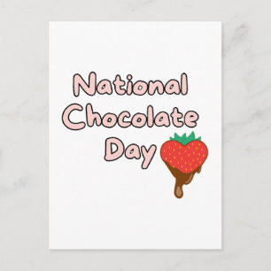 Happy national chocolate day postcard