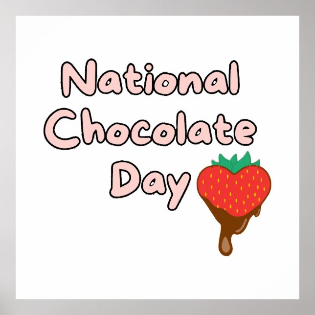 Happy national chocolate day poster (Front)