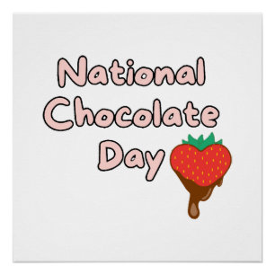 Happy national chocolate day poster