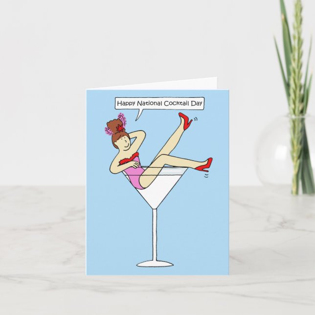Happy National Cocktail Day March 24th Card (Front)