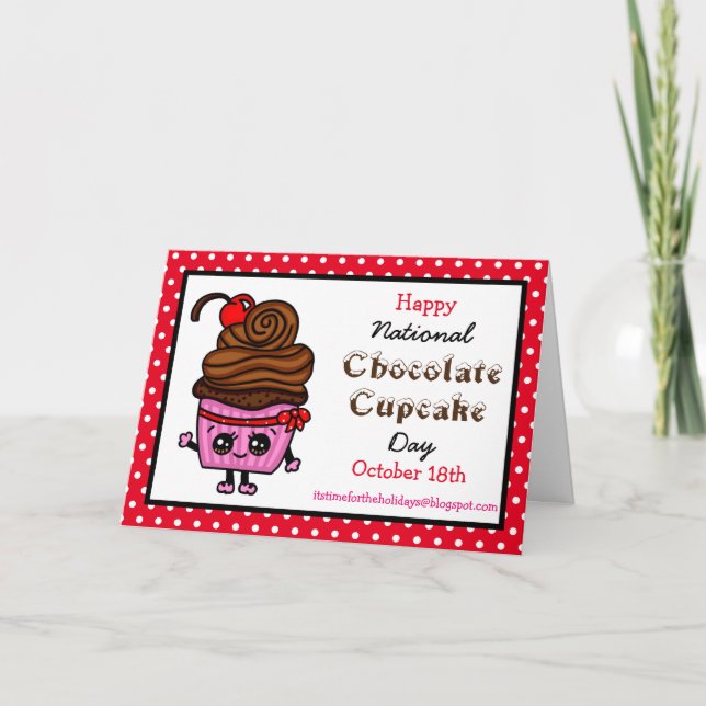 Happy National Cupcake Day - October 18th Card (Front)