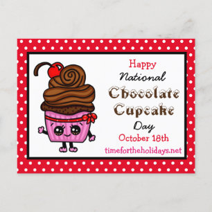 Happy National Cupcake Day - October 18th  Postcard
