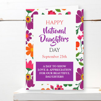 Happy National Daughters Day Card