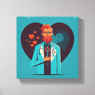 Happy National Doctor Day - Canvas Print