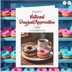 Happy National Doughnut Day   November 5th Card