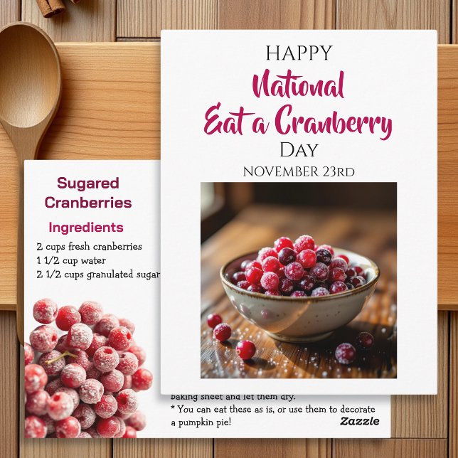 Happy National Eat a Cranberry Day | Nov 23rd Postcard (Creator Uploaded)