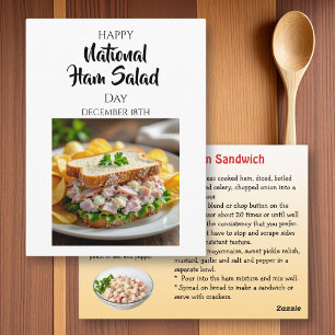 Happy National Ham Day   December 18th Postcard