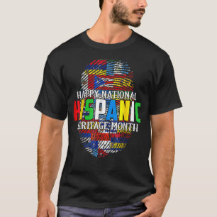 Happy National Hispanic Heritage Month All Countri T-Shirt