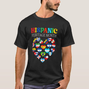 Happy National Hispanic Heritage Month All Countri T-Shirt