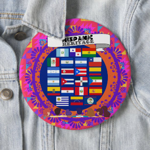 Happy National Hispanic Heritage Month School 6 Cm Round Badge