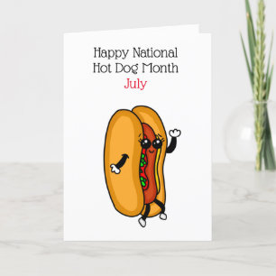 Happy National Hot Dog Day July Holidays Holiday Card