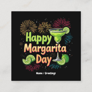  Happy National Margarita Day Celebrations Square Business Card