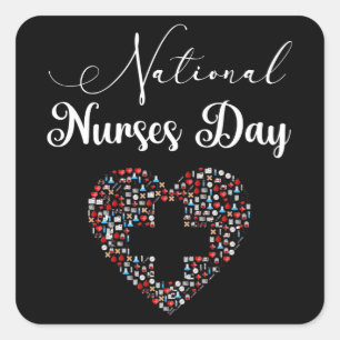 Happy National Nurses Day - 12 May 2021 Square Sticker