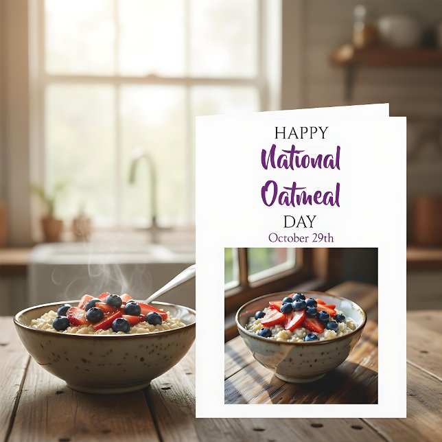 Happy National Oatmeal Day | October 29th Card (Creator Uploaded)