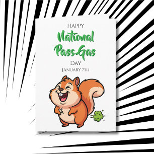 Happy National Pass Gas Day   January 7th Card