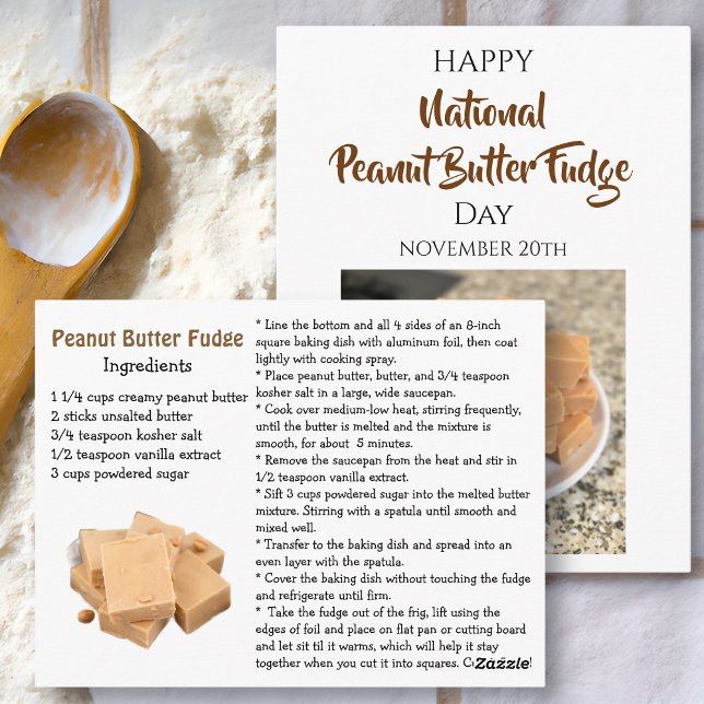 Happy National Peanut Butter Fudge Day | Nov 20th Postcard (Creator Uploaded)
