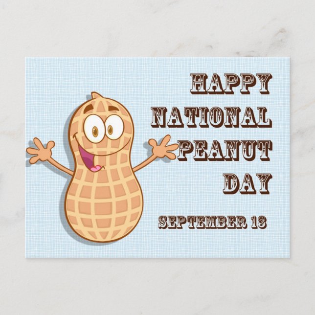 Happy National Peanut Day September 13 Postcard (Front)