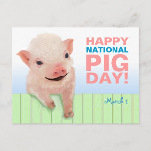 Happy National Pig Day! Postcard