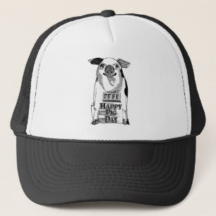 Happy National Pig Day Trucker Hat