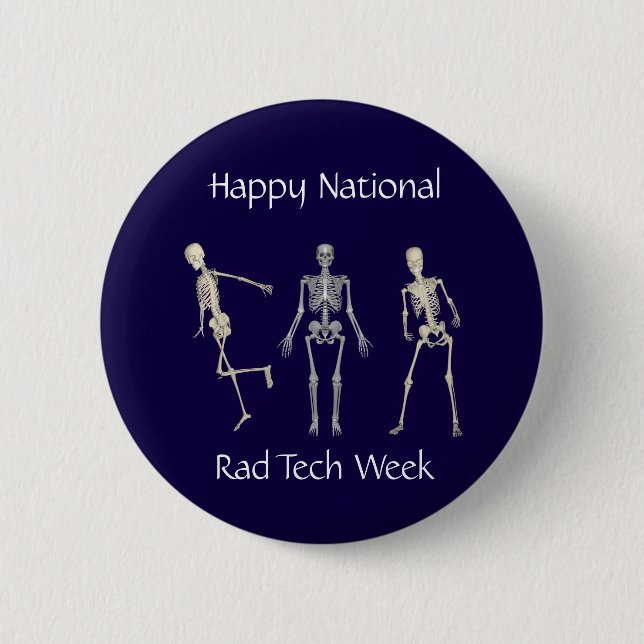 Happy National Rad Tech Week 6 Cm Round Badge (Front)