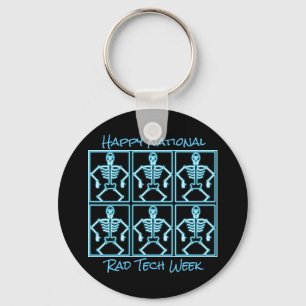 "Happy National Rad Tech Week" with Skeletons Key Ring