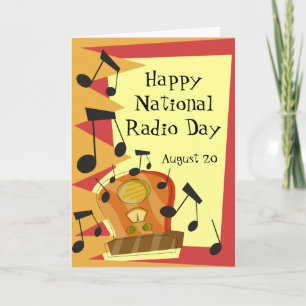 Happy National Radio Day, August 20 Card