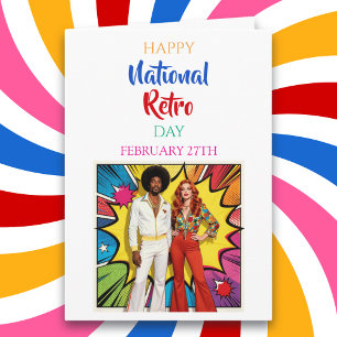 Happy National Retro Day February 27th Card