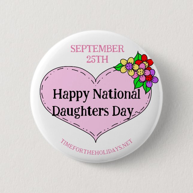 Happy National Sisters Day - September 25th 6 Cm Round Badge (Front)