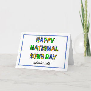 Happy National Sons Day   September 28th Card