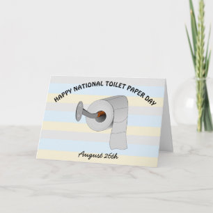 Happy National Toilet Paper Day Funny Holidays Card