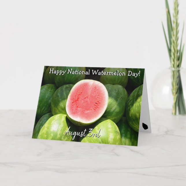 Happy National Watermelon Day Card (Front)