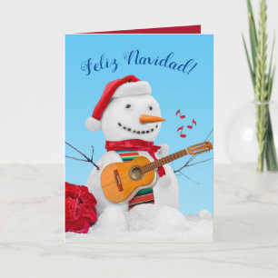 Happy Navidad "Mariachi Christmas" Snowman Holiday Card