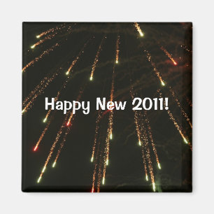 Happy New 2011 fireworks magnet
