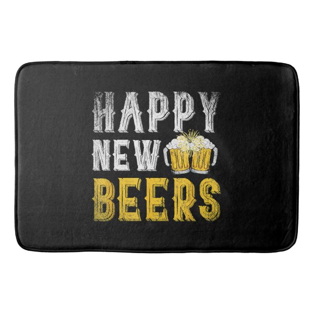 Happy New Beers Party Bath Mat (Front)