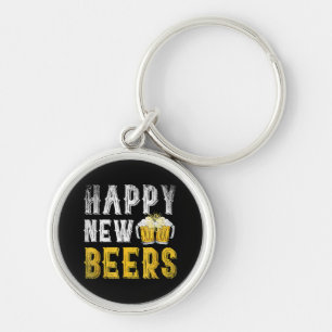 Happy New Beers Party Key Ring