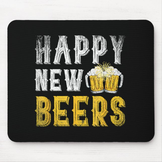 Happy New Beers Party Mouse Mat (Front)