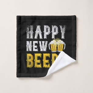 Happy New Beers Party Wash Cloth