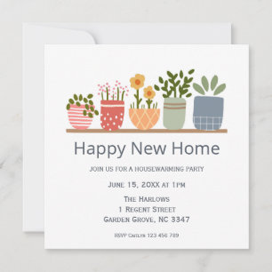 Happy New Home Housewarming Flower Garden