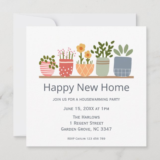 Happy New Home Housewarming Flower Garden (Front)