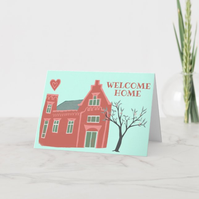 Happy New Home Illustrated CUSTOM Card (Front)