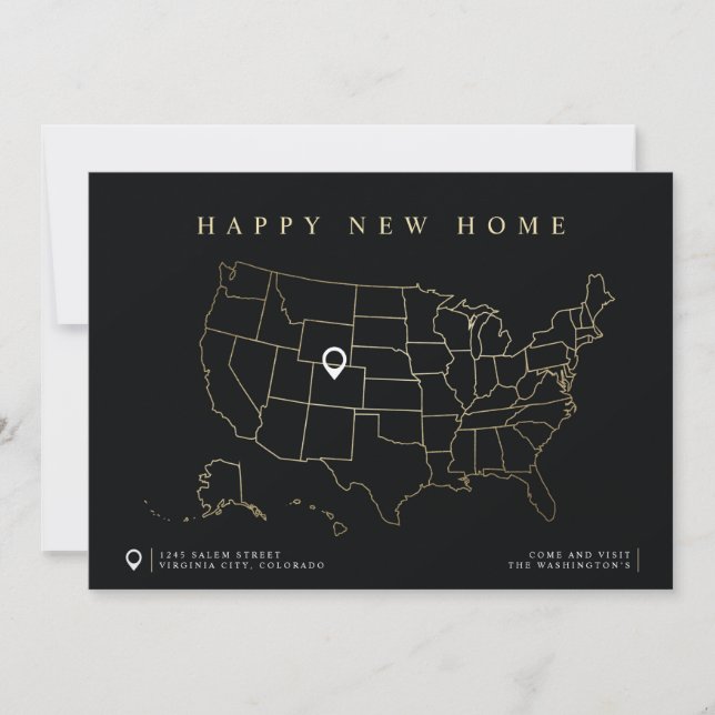 Happy New Home Moving  Announcement (Front)