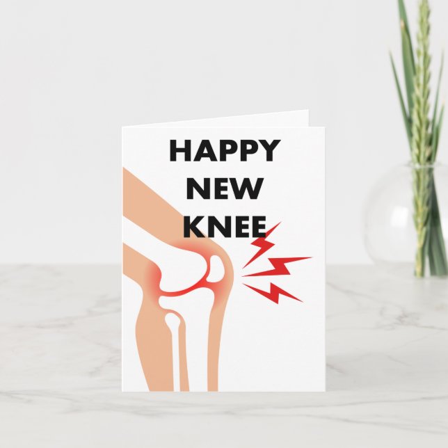 Happy New Knee greeting card (blank) (Front)